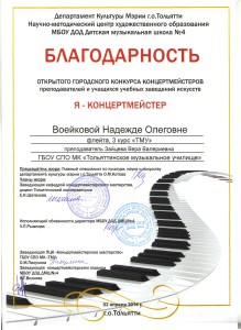 Воейкова Н.С. я-концертмейстер